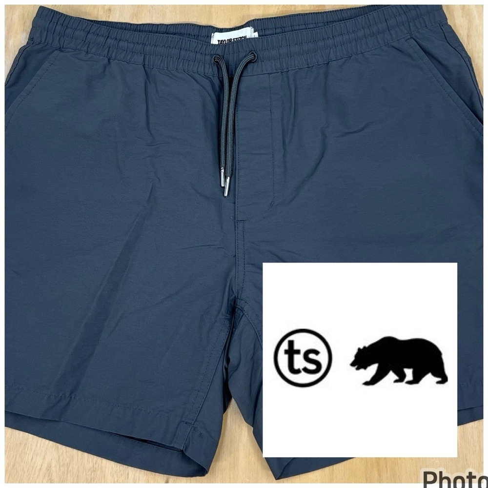Taylor Stitch 6" Shorts Mens Sz L (Waist 34-35) Charcoal Nylon Blend Linerless